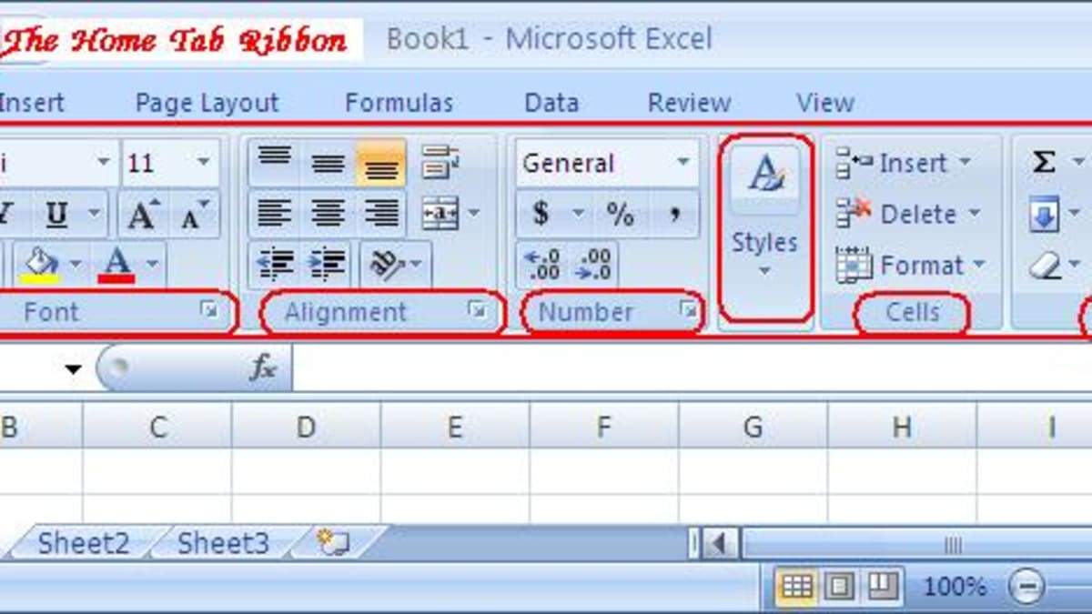 The Home Tab Of Microsoft Excel 07 Turbofuture