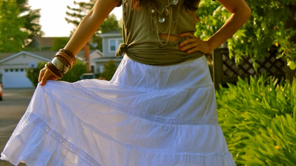 flowy mini skirt qvc
