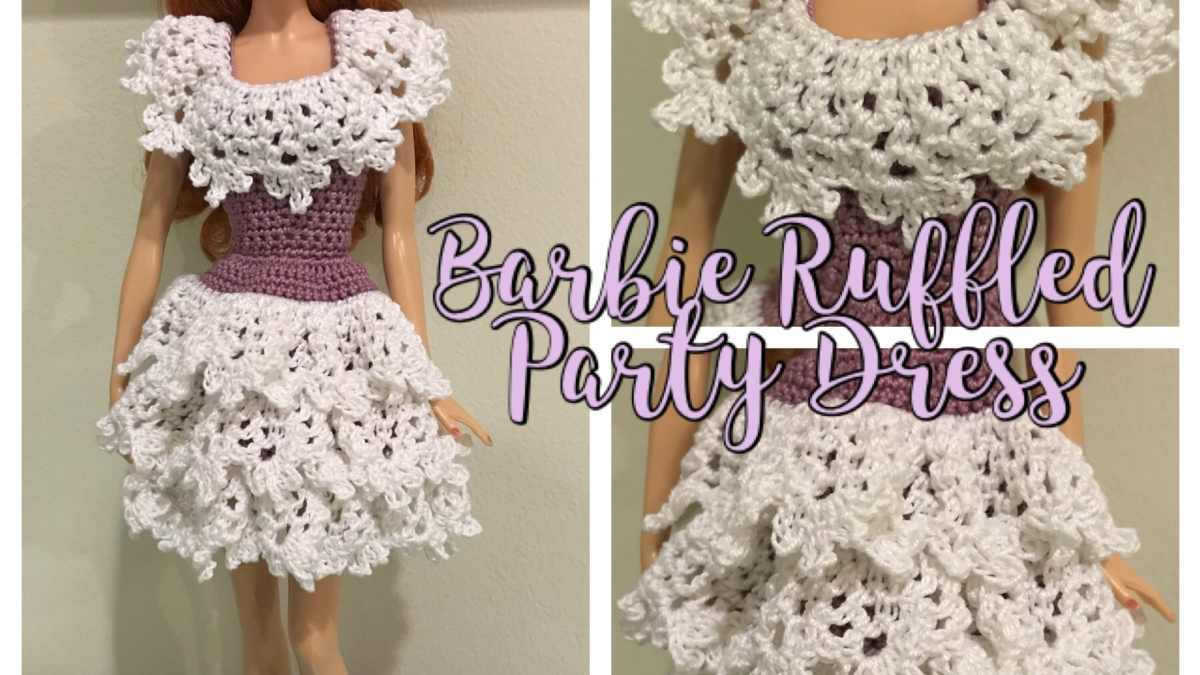 barbie dress crochet pattern Mini or Long Crochet Barbie Dress
