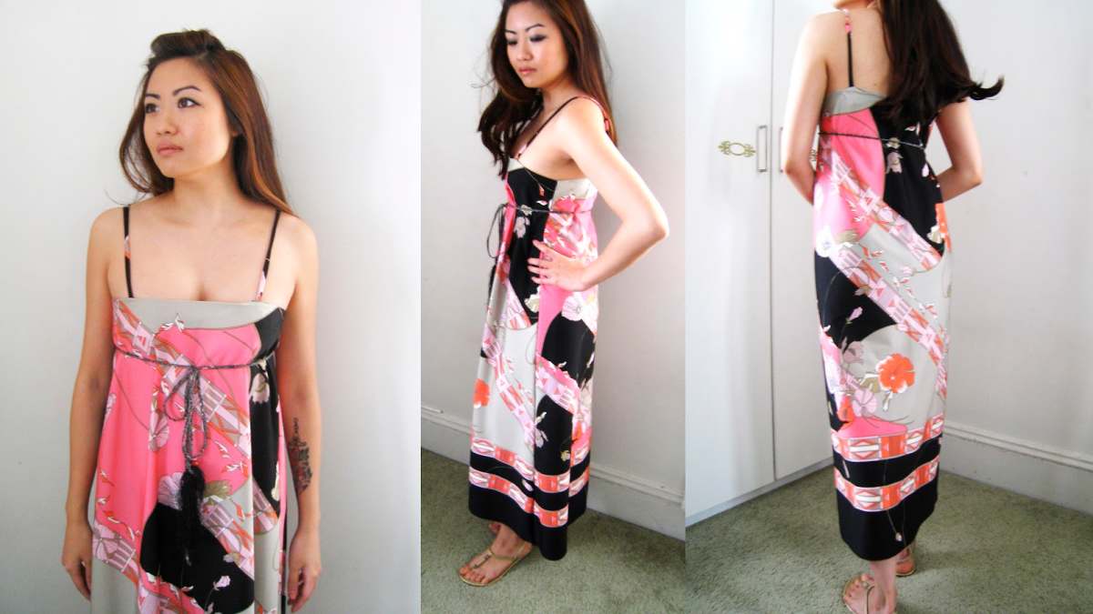 straight cut loose fitting dress with no waistline seam No Waist Seam Dress Pattern