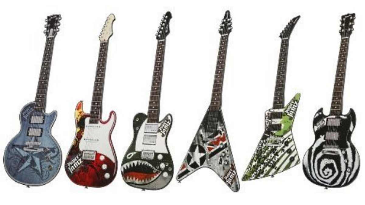 paper jamz guitar blue