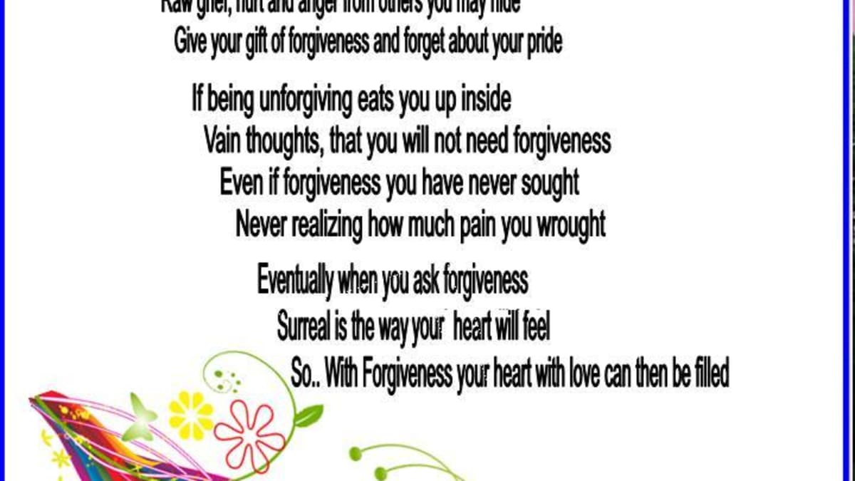 Forgiveness The Eleventh Good Word In The Good Words Project Poem Hubpages When you forgive someone, you don't do it because they deserve it. forgiveness the eleventh good word in