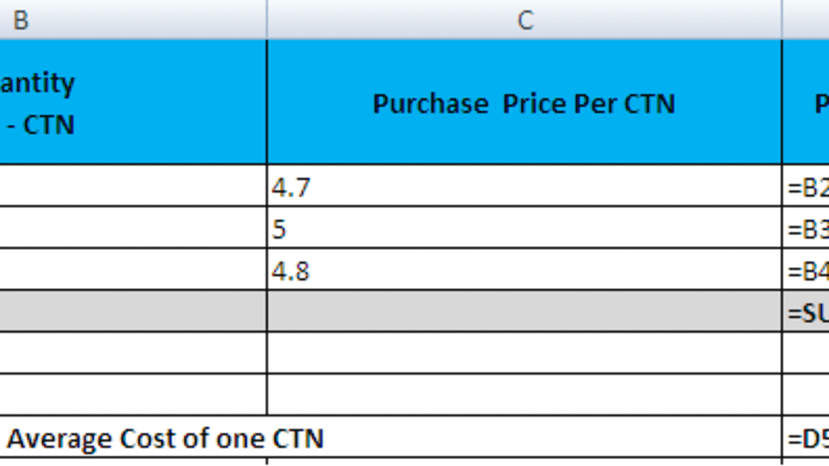 Running Weighted Average Cost in Table : r/excel