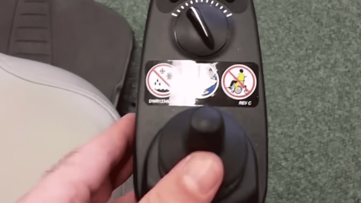 VSI wheelchair controller joystick unlock illustration