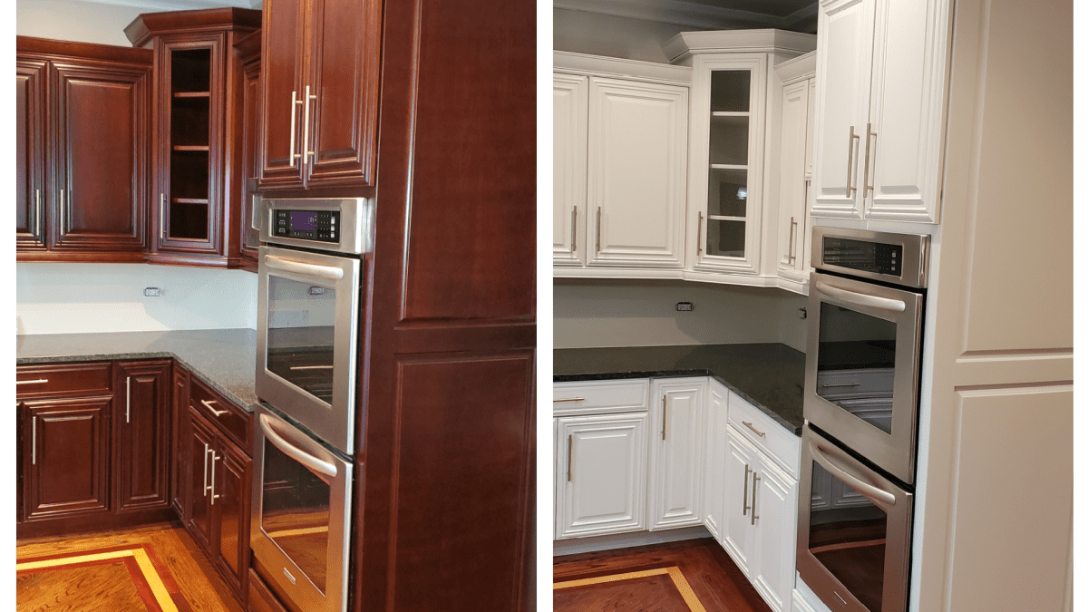 Tips For Painting Cherry Cabinets White, How To Change My White Kitchen Cabinets
