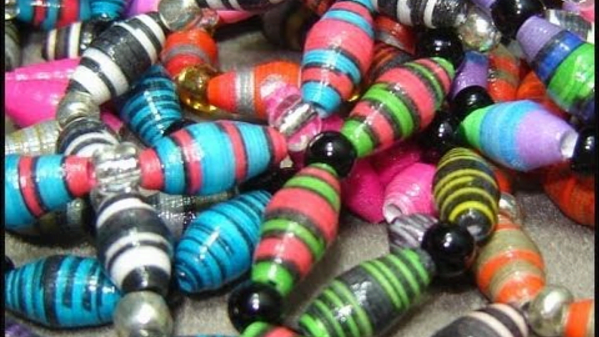 Colorful Handmade Wood Paper Beads Bracelet Friendship Bracelets