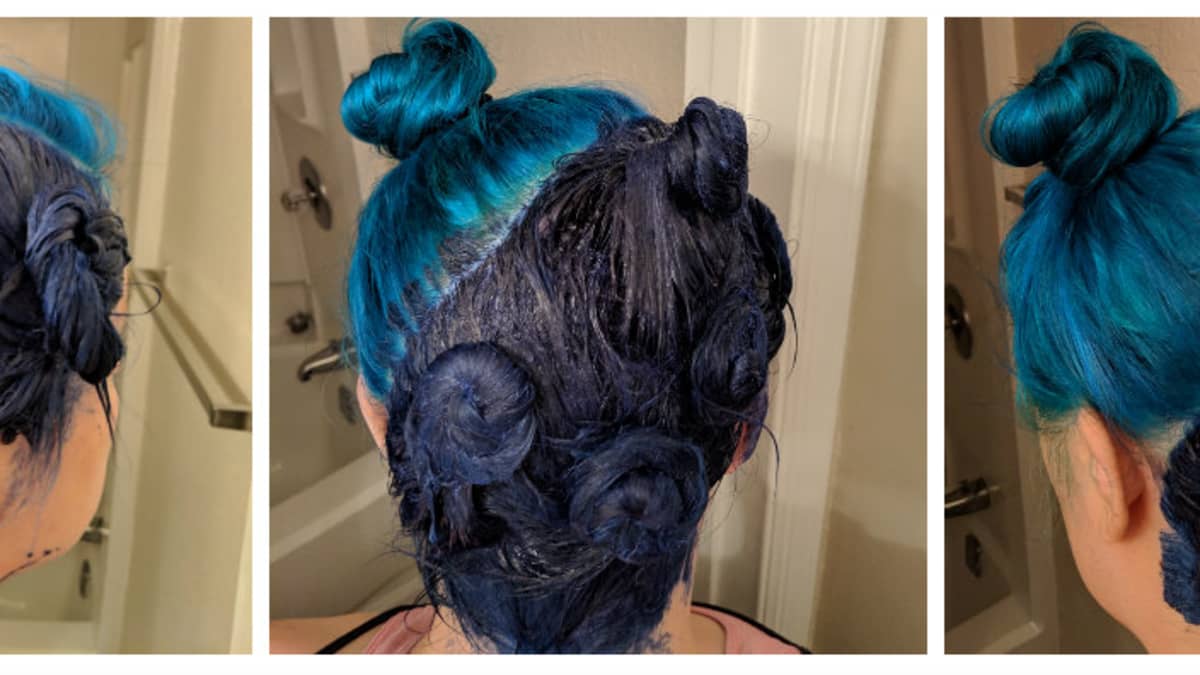 How to Dye Your Hair Two Toned Blue A Review of Arctic Fox
