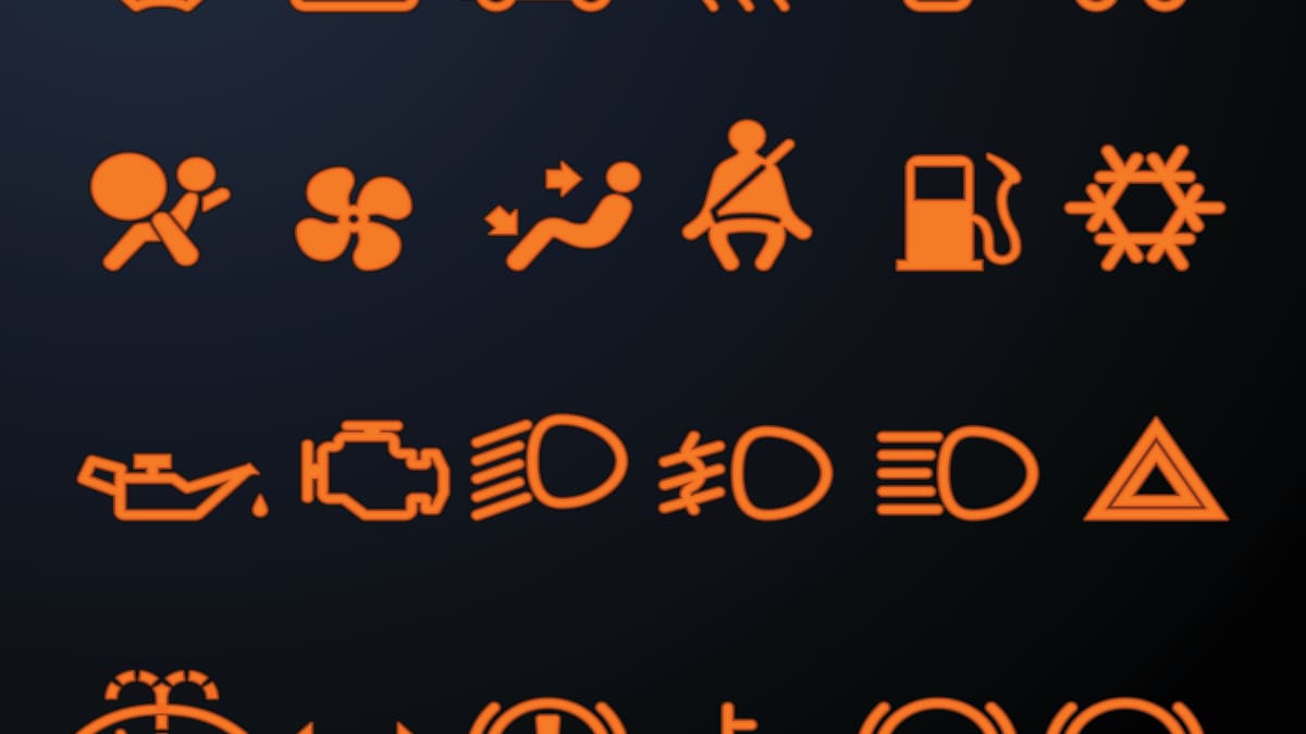 Orange light on car discount