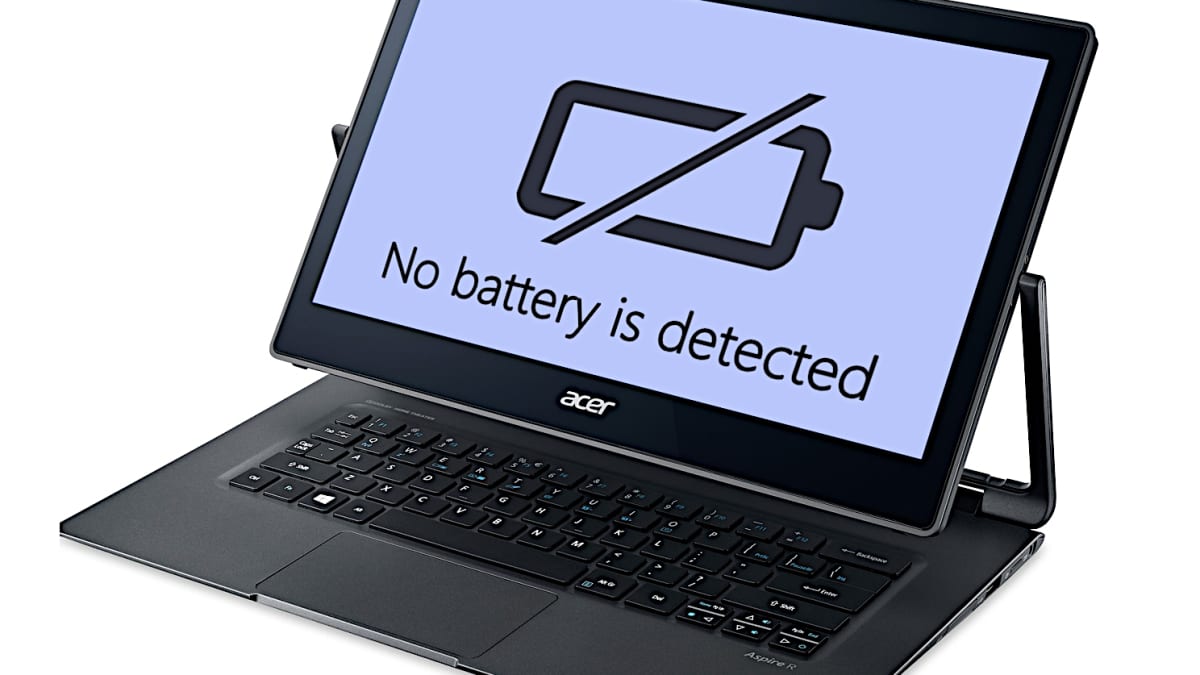 dell laptop battery not identified