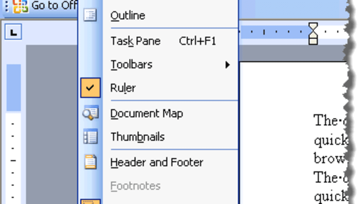 View Menu in MS Word 2003 HubPages