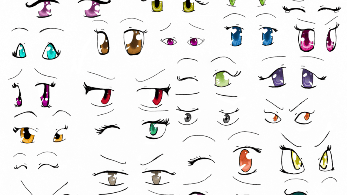 How to Draw Manga Style Eyes FeltMagnet