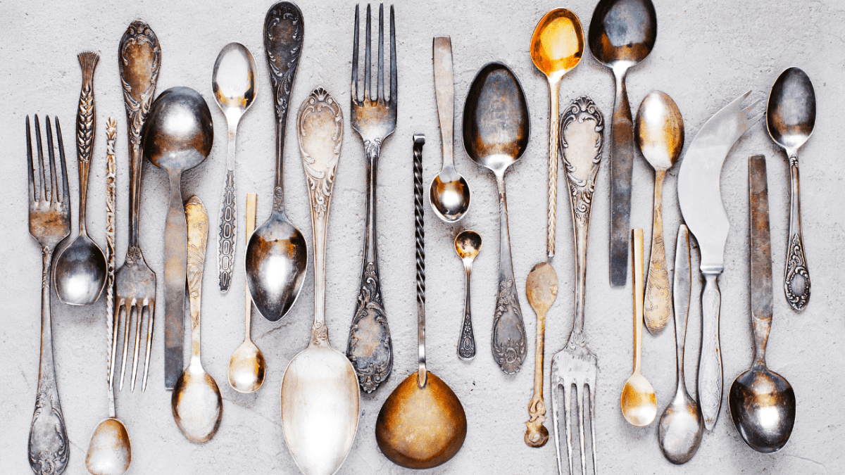 How to polish silver sale plated flatware