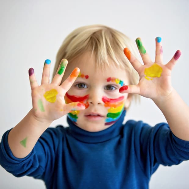 toddler painted face