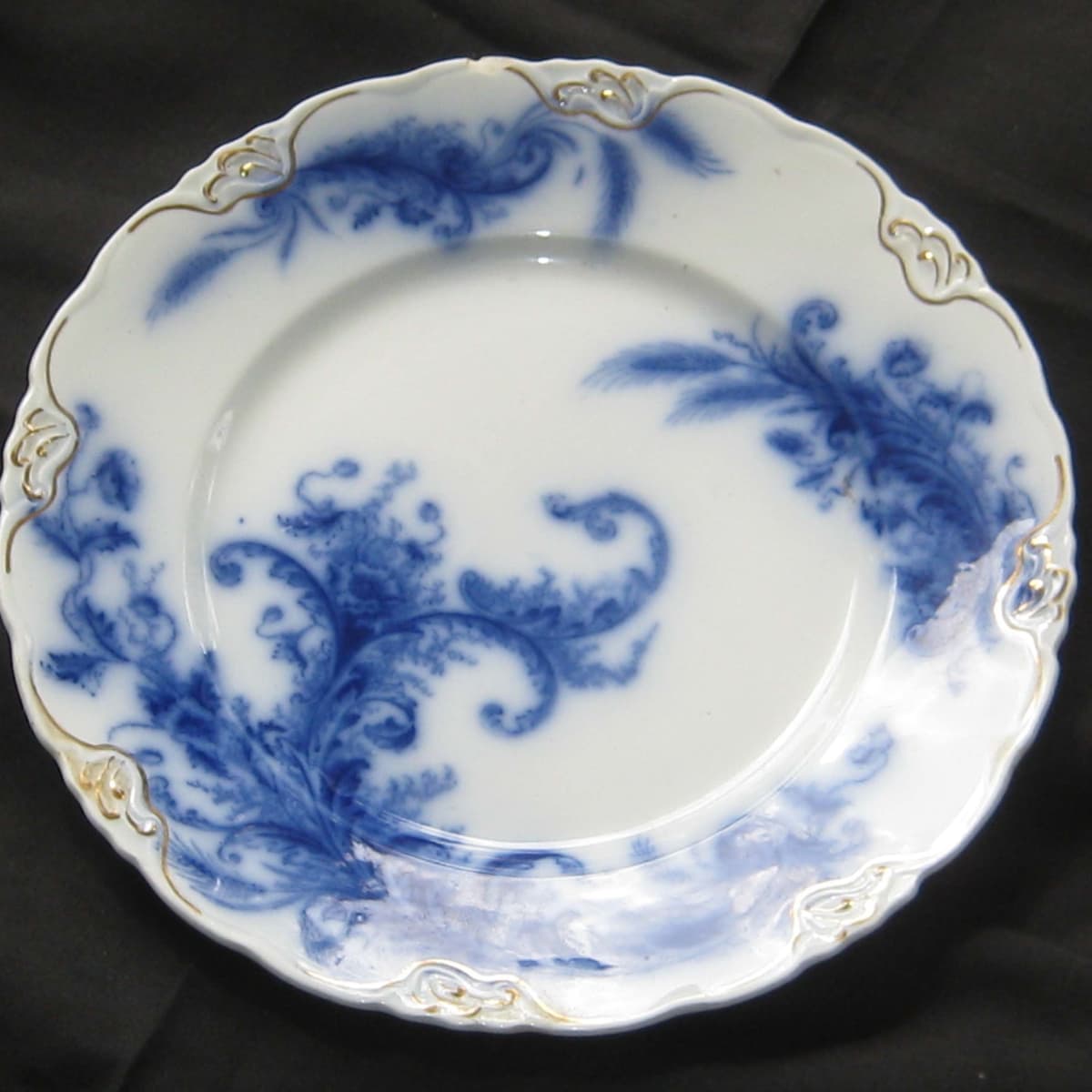 Antique Thomas Till & Son 9 1/2" Shanghae Lustre Chinoiserie Dinner Plate c1850 