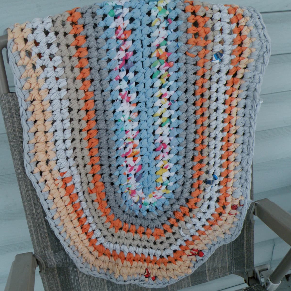 How to crochet a LARGE oval rug, EASY, Free Pattern