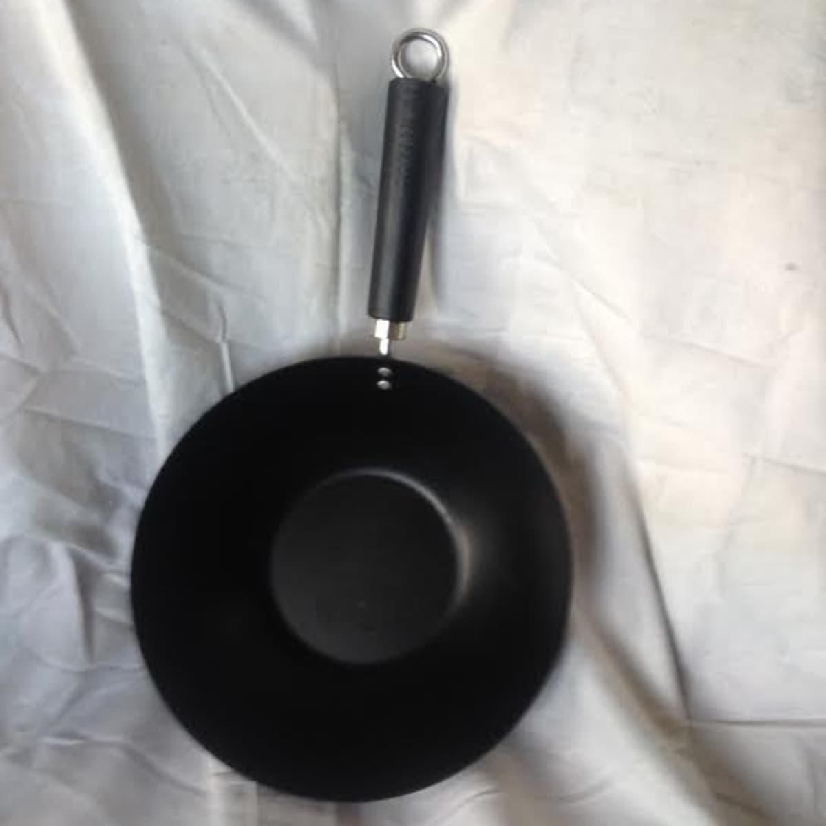 Ken Hom Excellence Carbon Steel Non-Stick Mini Wok Asian Cooking Black 35cm