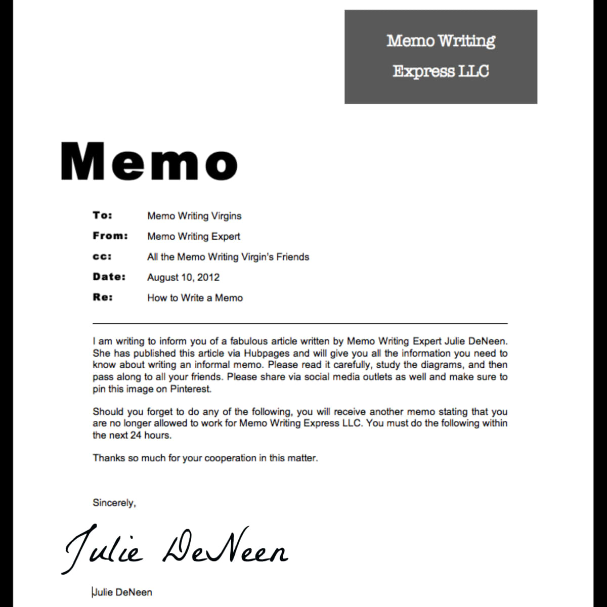 Marvelous Tips About Example Of Memo Letter Property Manager Resume   How To Write An Informal Memo 