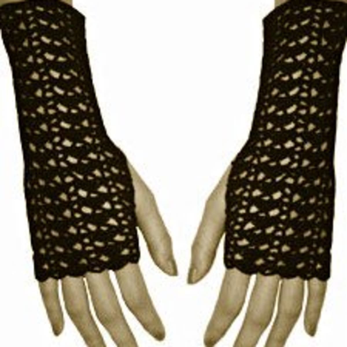 FINGERLESS MITTS Gloves Victorian Civil War Hand-Crochet  Many Colors 100%Cotton 