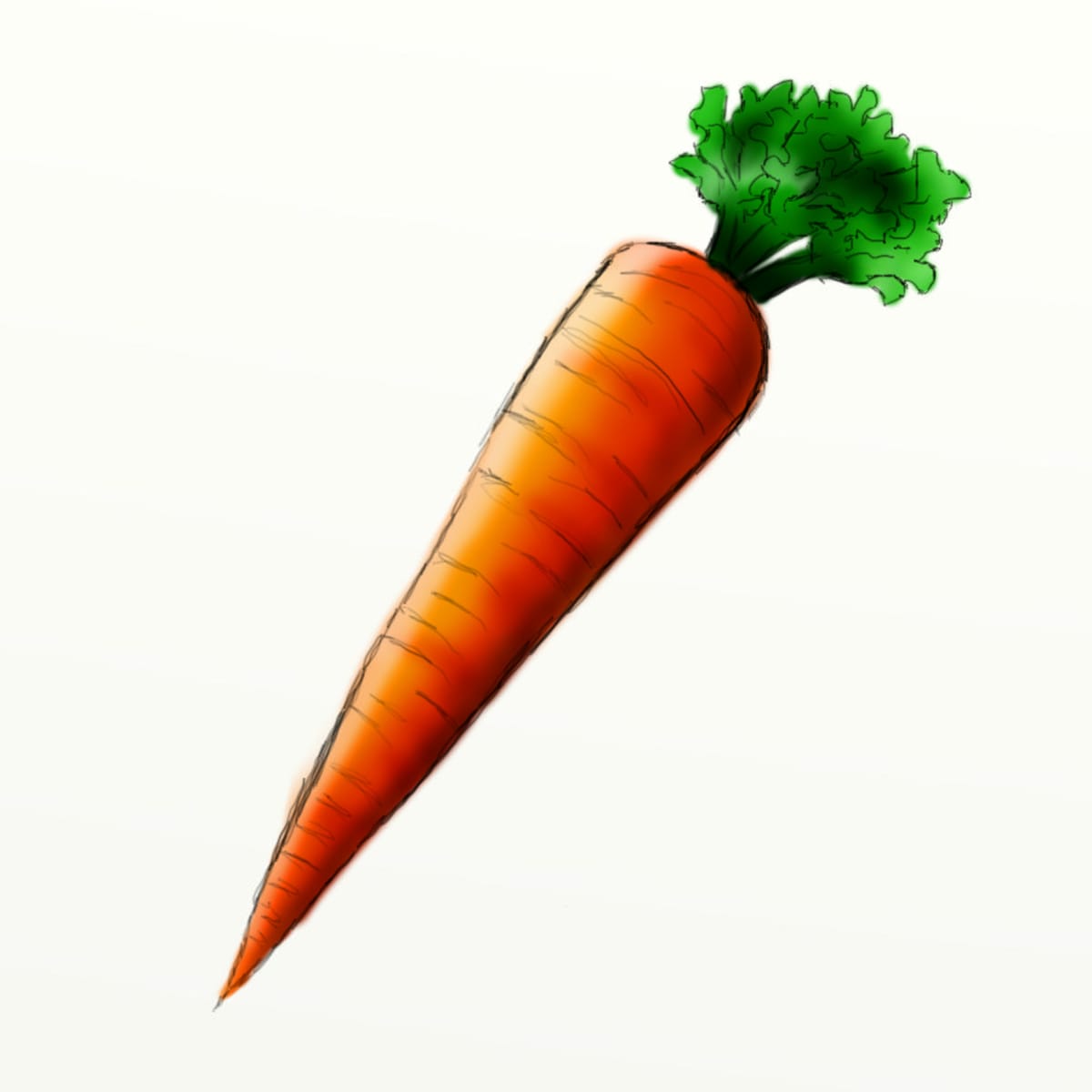 How to Draw a Carrot - FeltMagnet