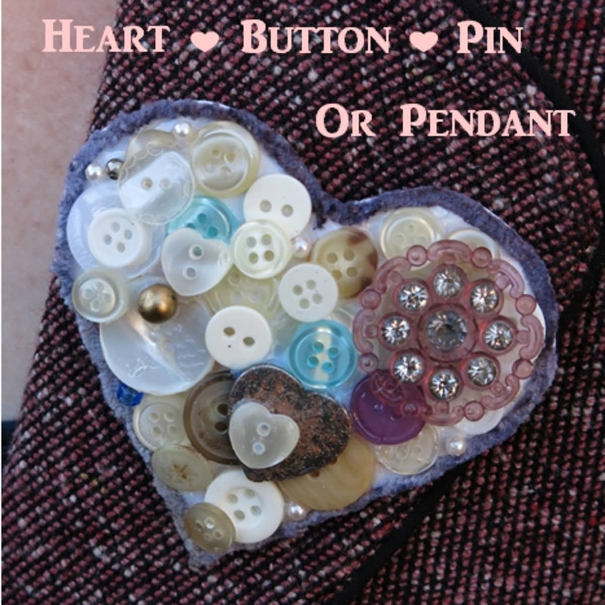 Buttons, ribbons, shawl pins, brooches