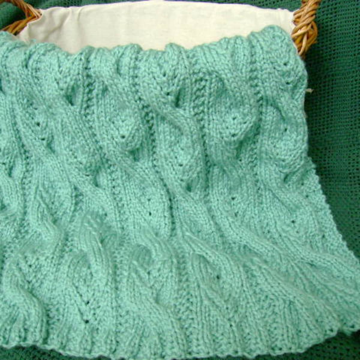 Free knitting pattern for Big Cables Throw afghan in super bulky