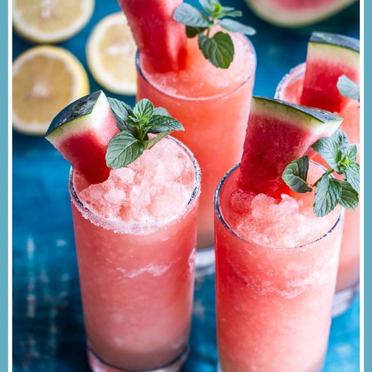 Watermelon Vodka Cocktail made with Blended Fresh Watermelon