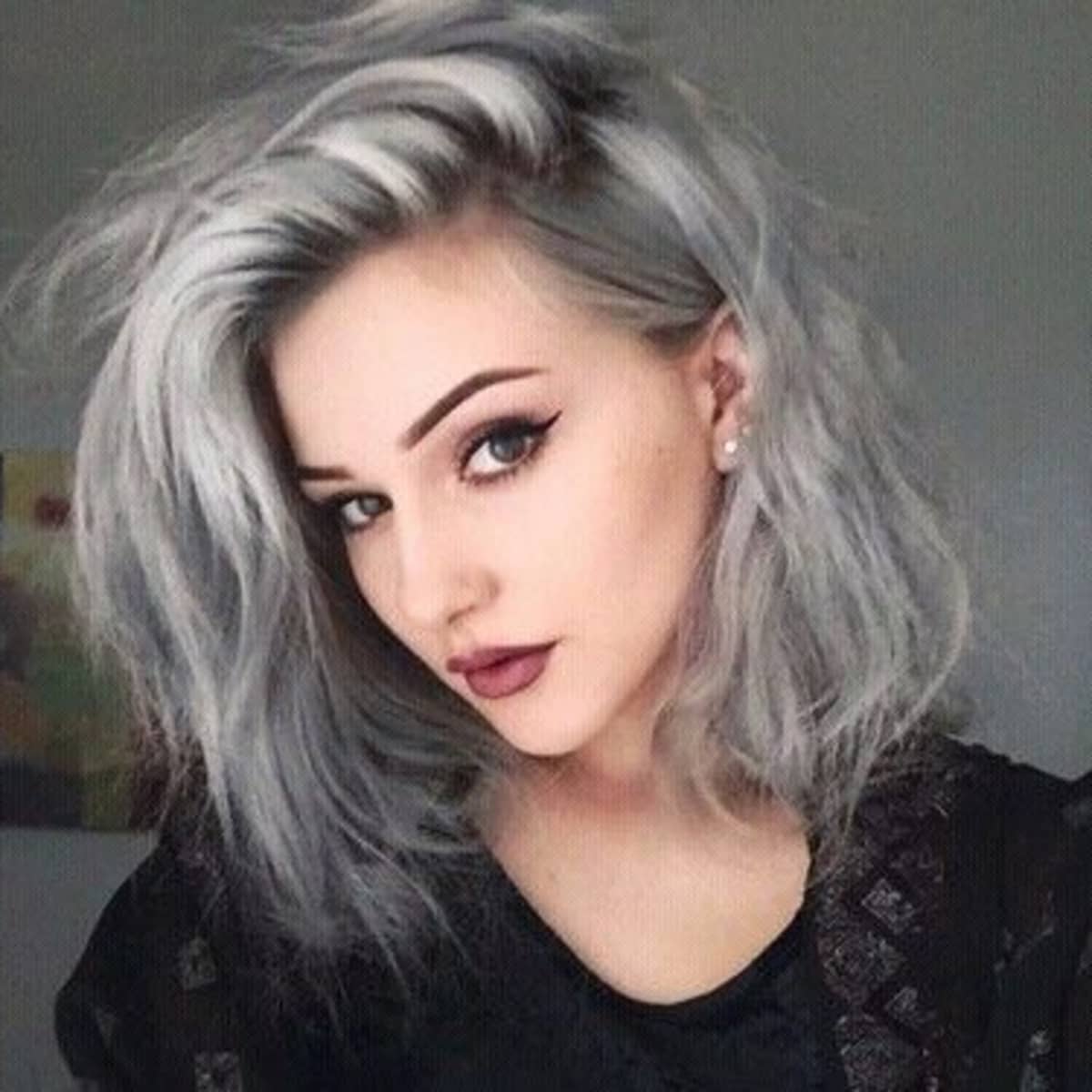 Ash grey hair