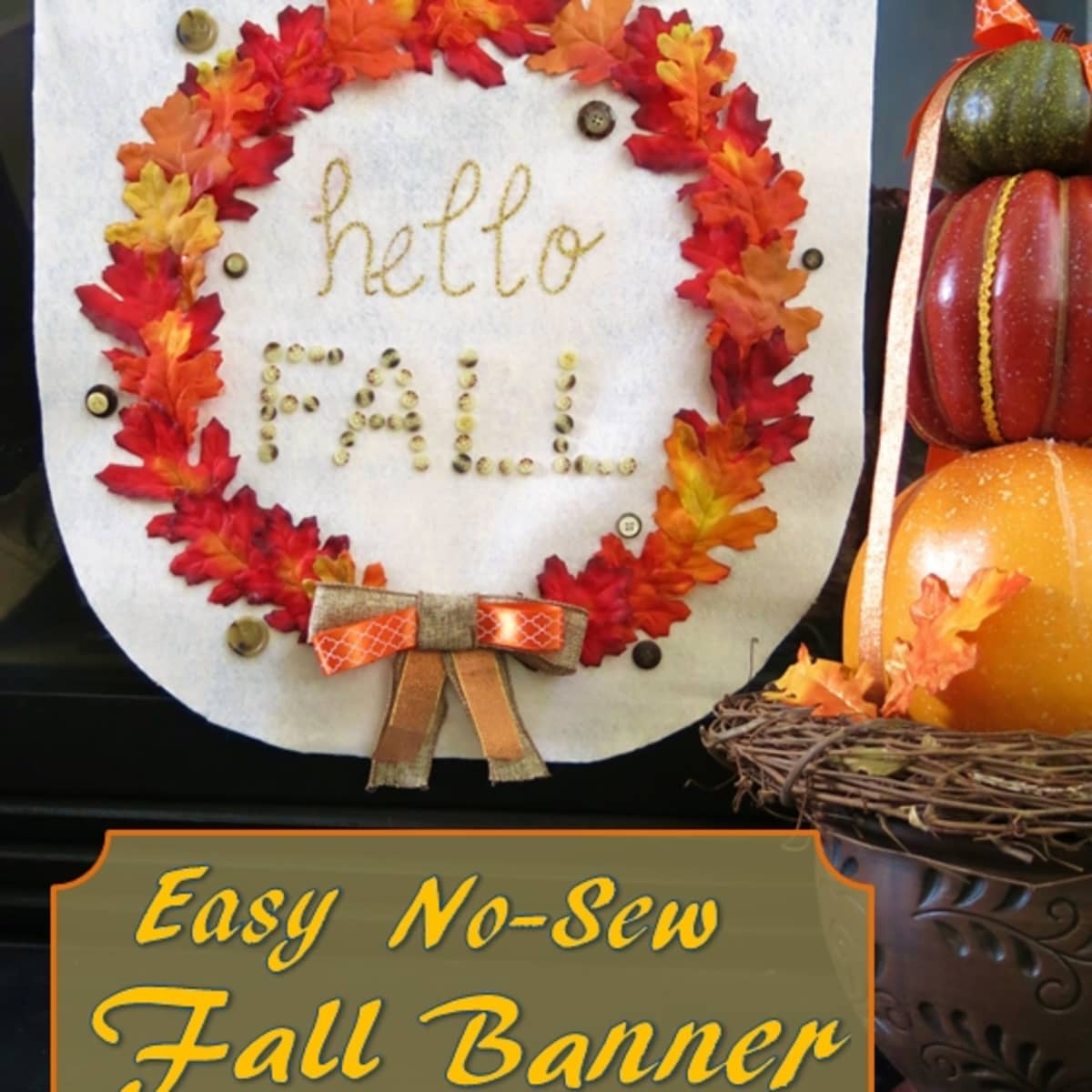 Festive Fall Frame Wreath: DIY Craft Tutorial - FeltMagnet