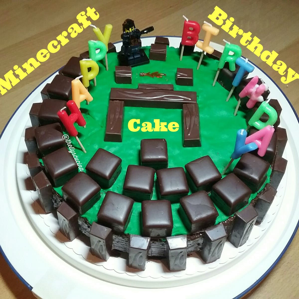 how to make minecraft birthday cake