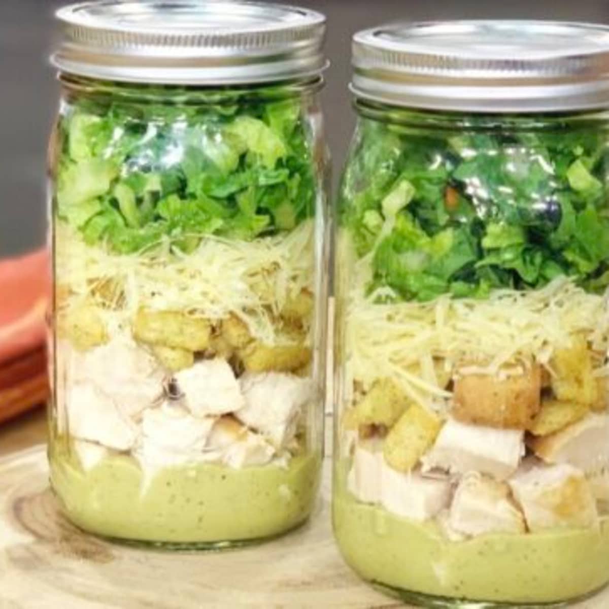 Make Your Next Chicken Caesar Salad in a Mason Jar - Delishably