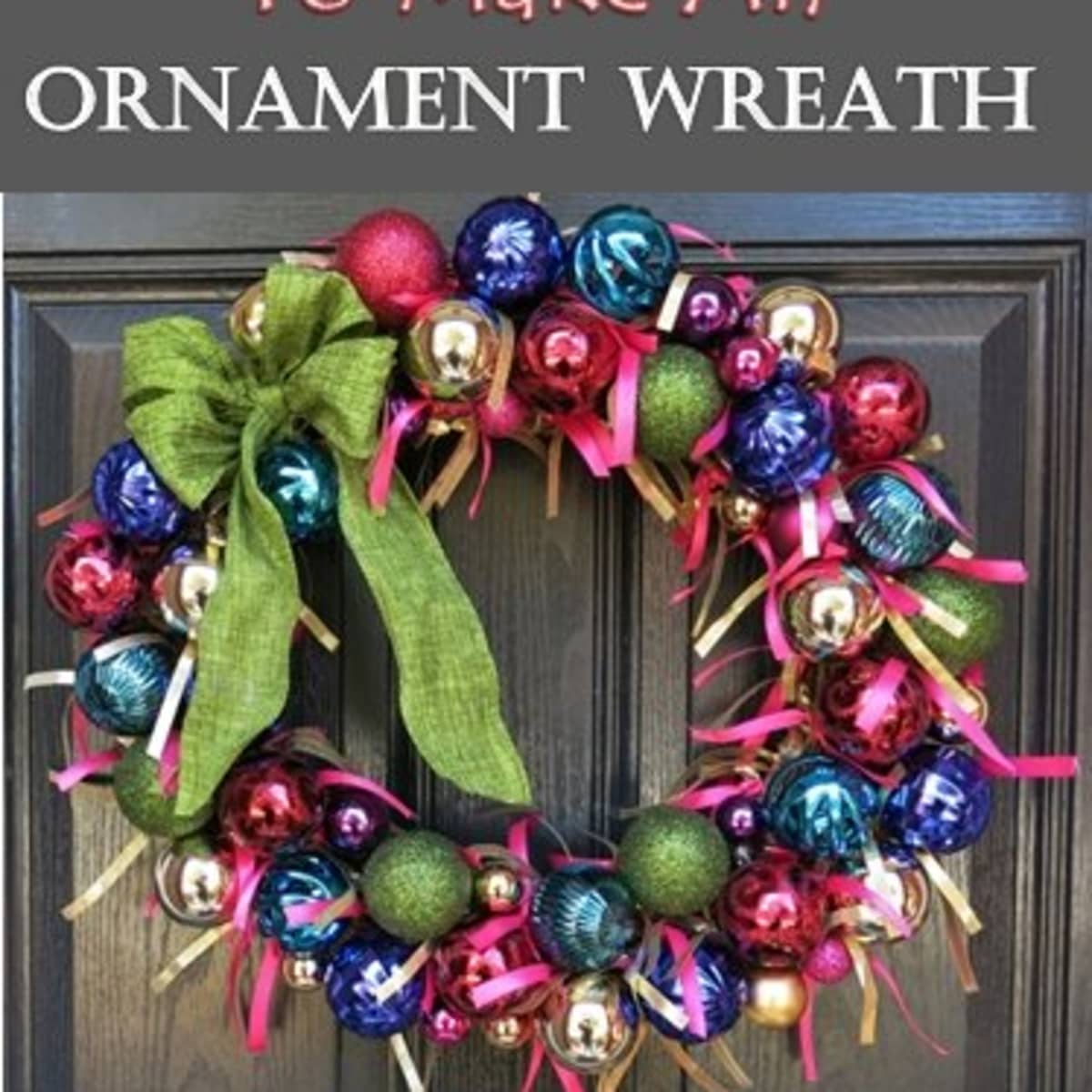 Easy to Make DIY Christmas Wreath with Ornaments - Hen and