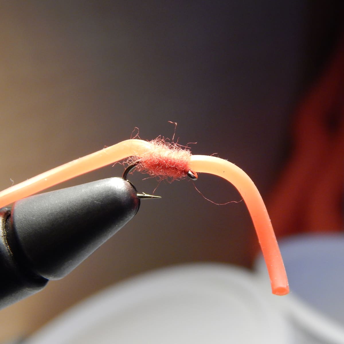 San Juan Worm Fly - Size 12 - Fire Orange