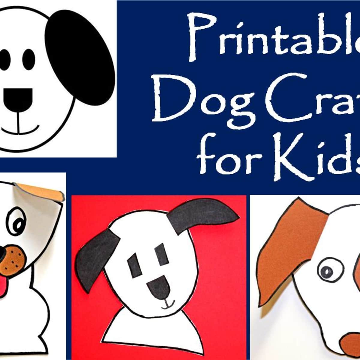 Printable Dog Patterns With Simple Shapes for Kids' Crafts - FeltMagnet