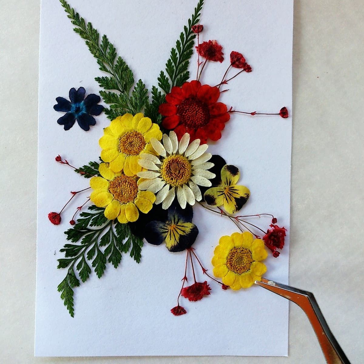 Mixed Media Background Methods for Pressed Flower Art | Pressed-flowers