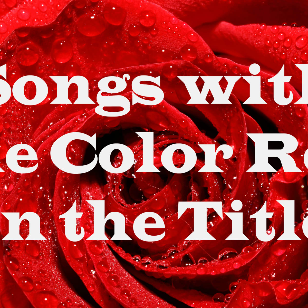 69 Popular Songs With The Color Red In The Title Spinditty