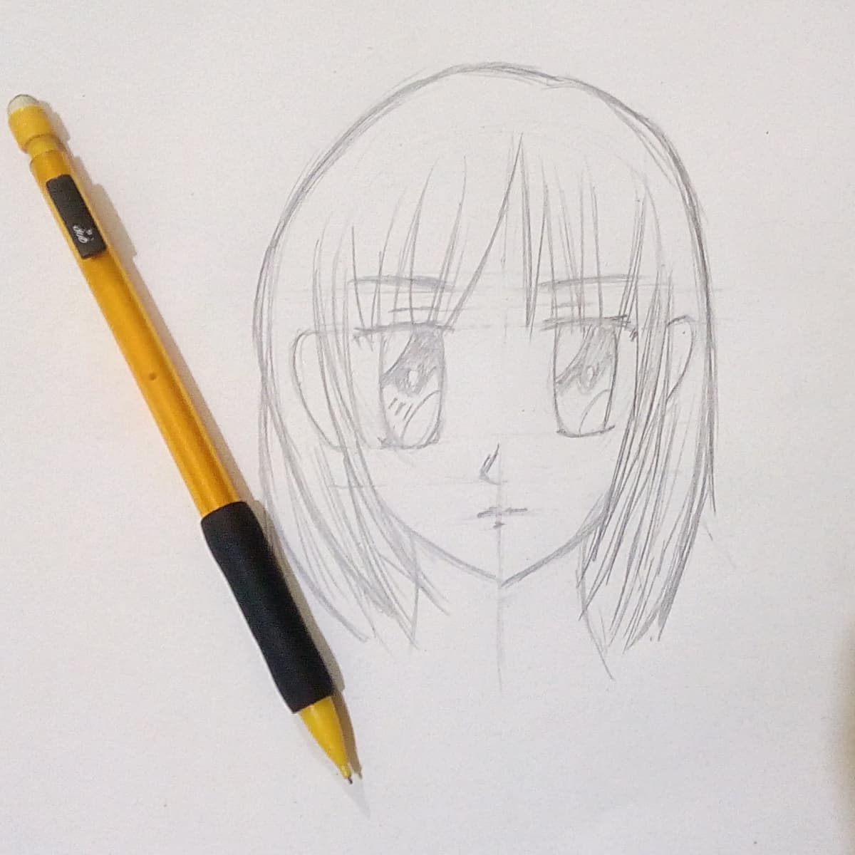 Pencil drawing girl
