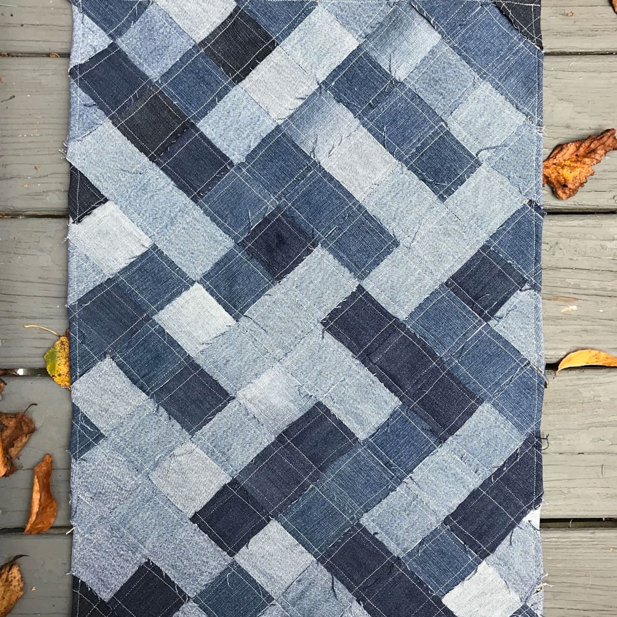 Sewing with scraps: How to make a patchwork carpet 