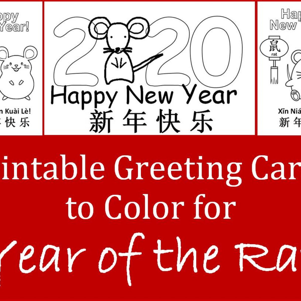 printable children s craft greeting cards to color for the year of the rat holidappy