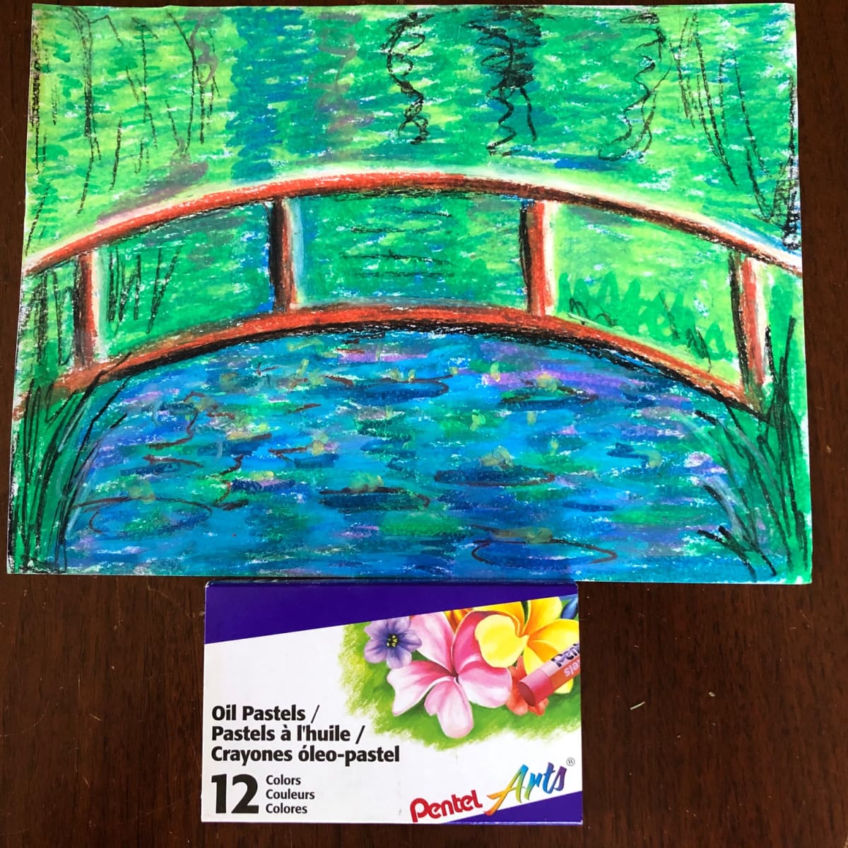 Painting flowers using Sennelier, Mungyo Gallery and Cray-Pas Expressionist oil  pastels