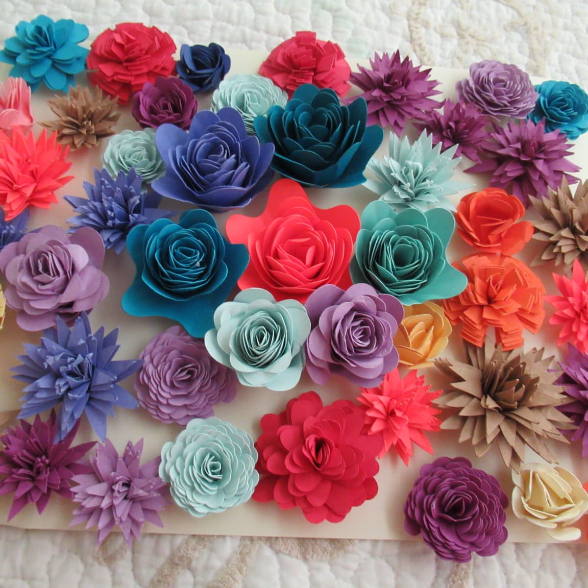How to Make DIY Rolled Paper Roses - Color Me Thrifty