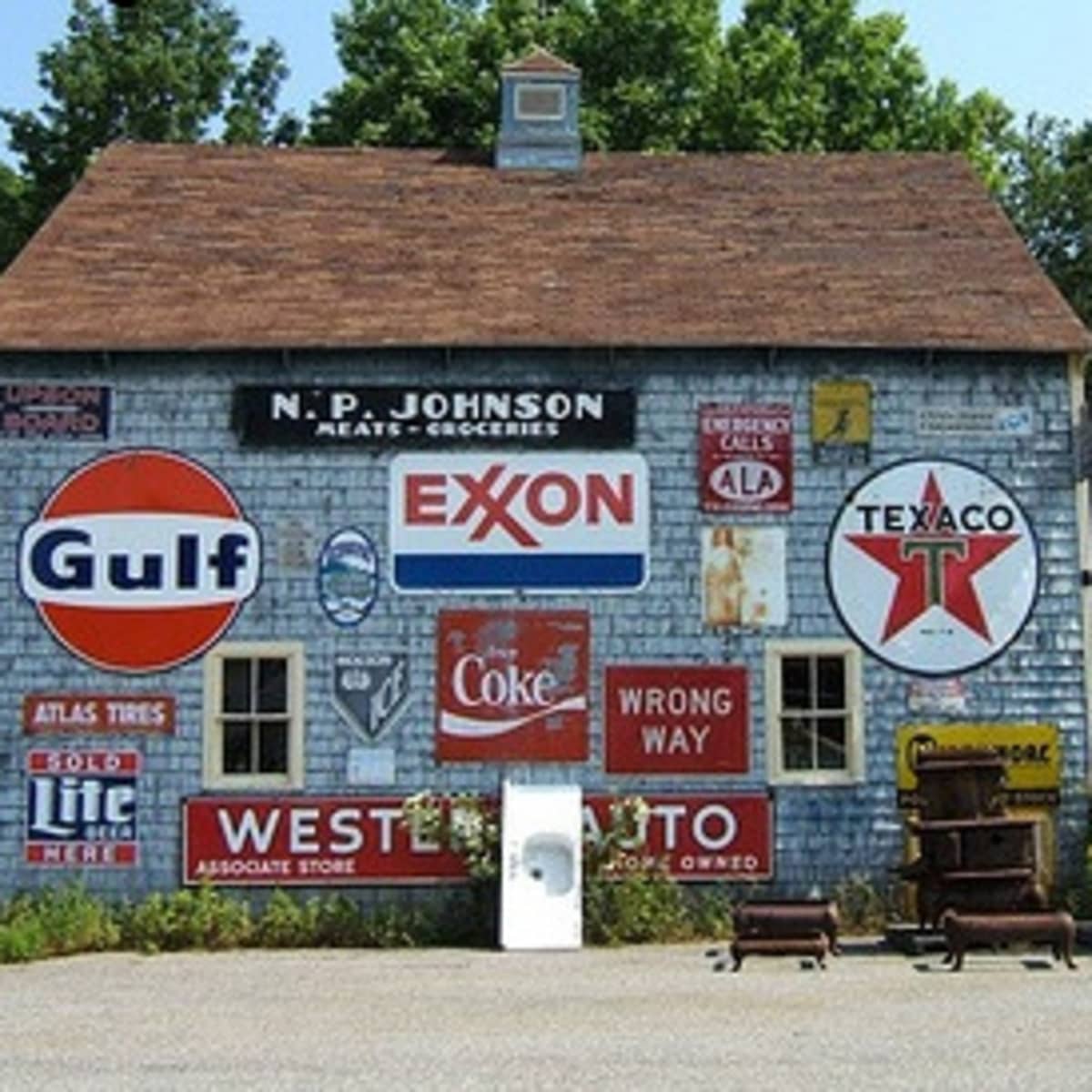 old gas station sign