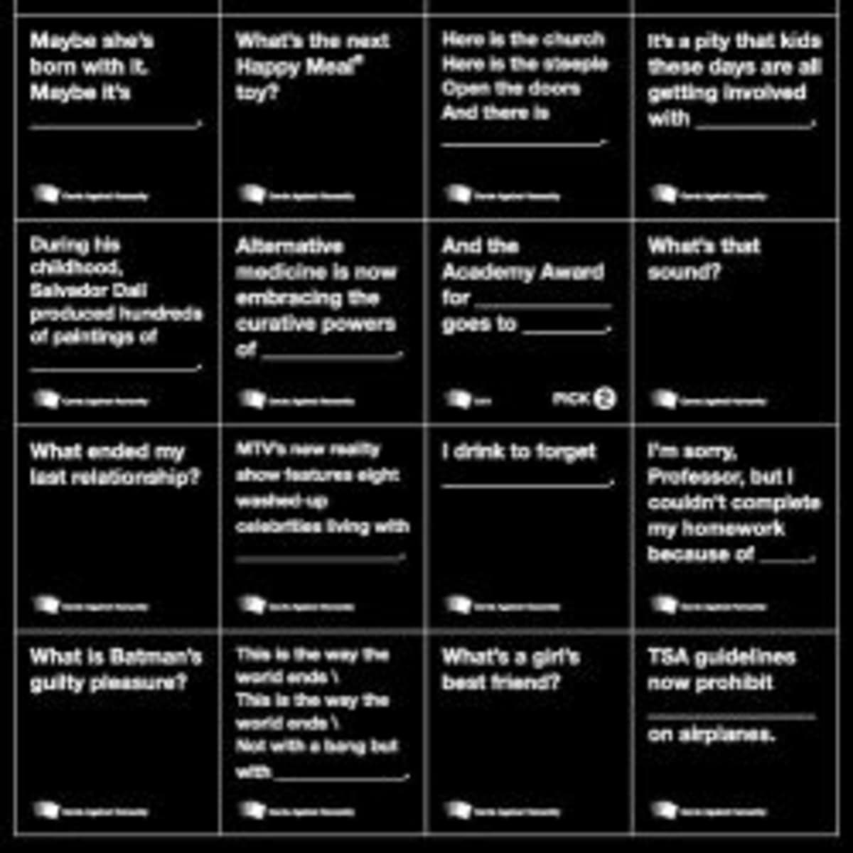 Anime Cards Against Humanity by CallicuttProductions on DeviantArt