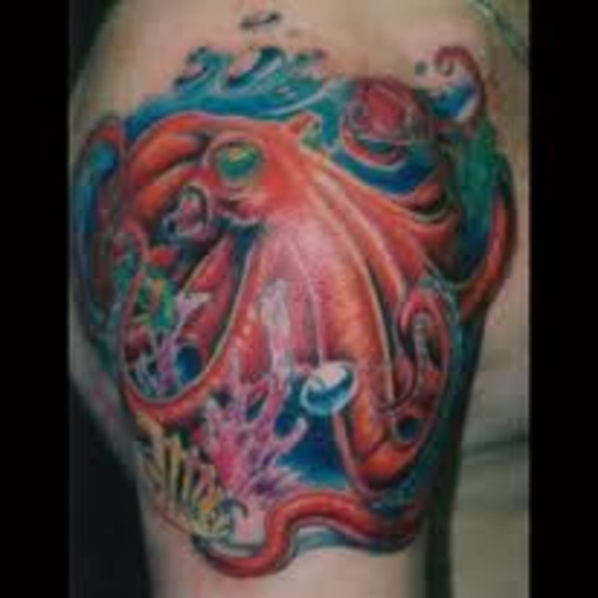 Hippocamp vs Giant Squid tattoo Progress by Blaze Schwaller TattooNOW