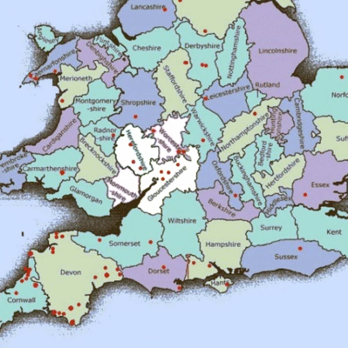 South East England Map Counties Poems On The Theme Of The Counties Of England; South-Southwest, Sussex To  Devon; Roots And Home; Local Sights - Hubpages