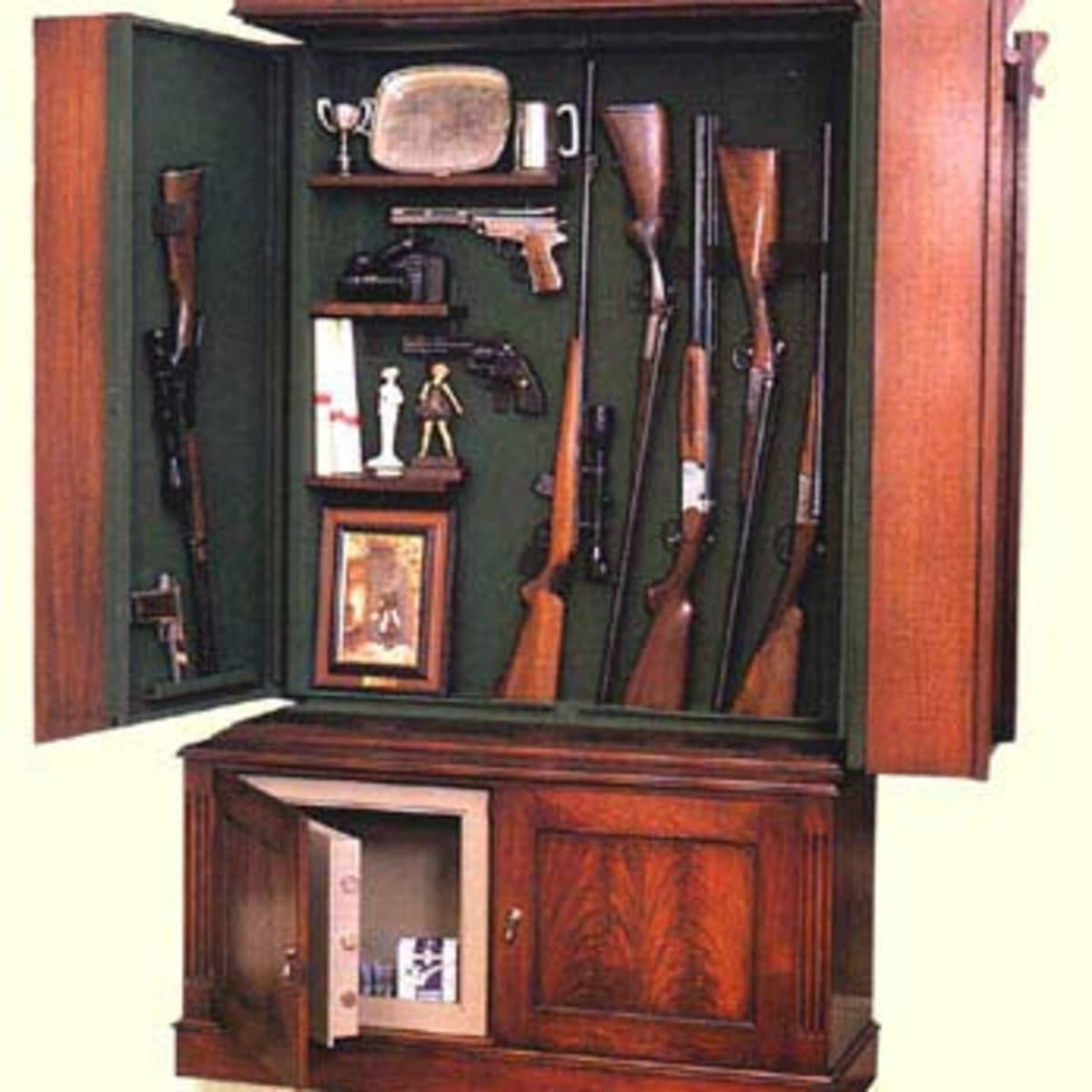 Oak Bookcase with Concealed Gun Storage