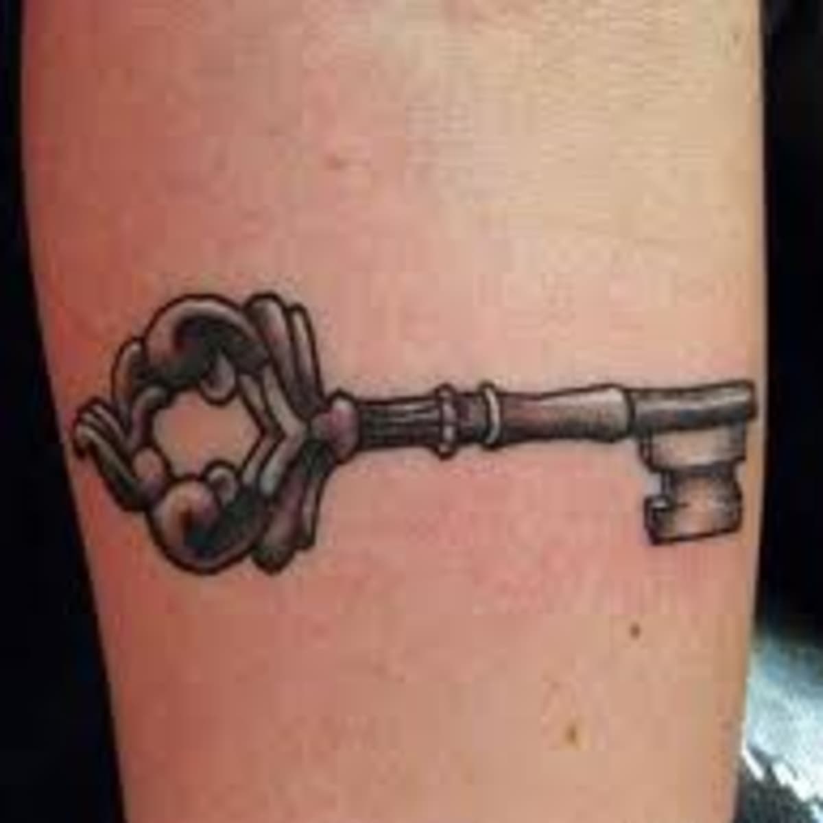 Couples Design of Locked Heart and Key Tattoo Design