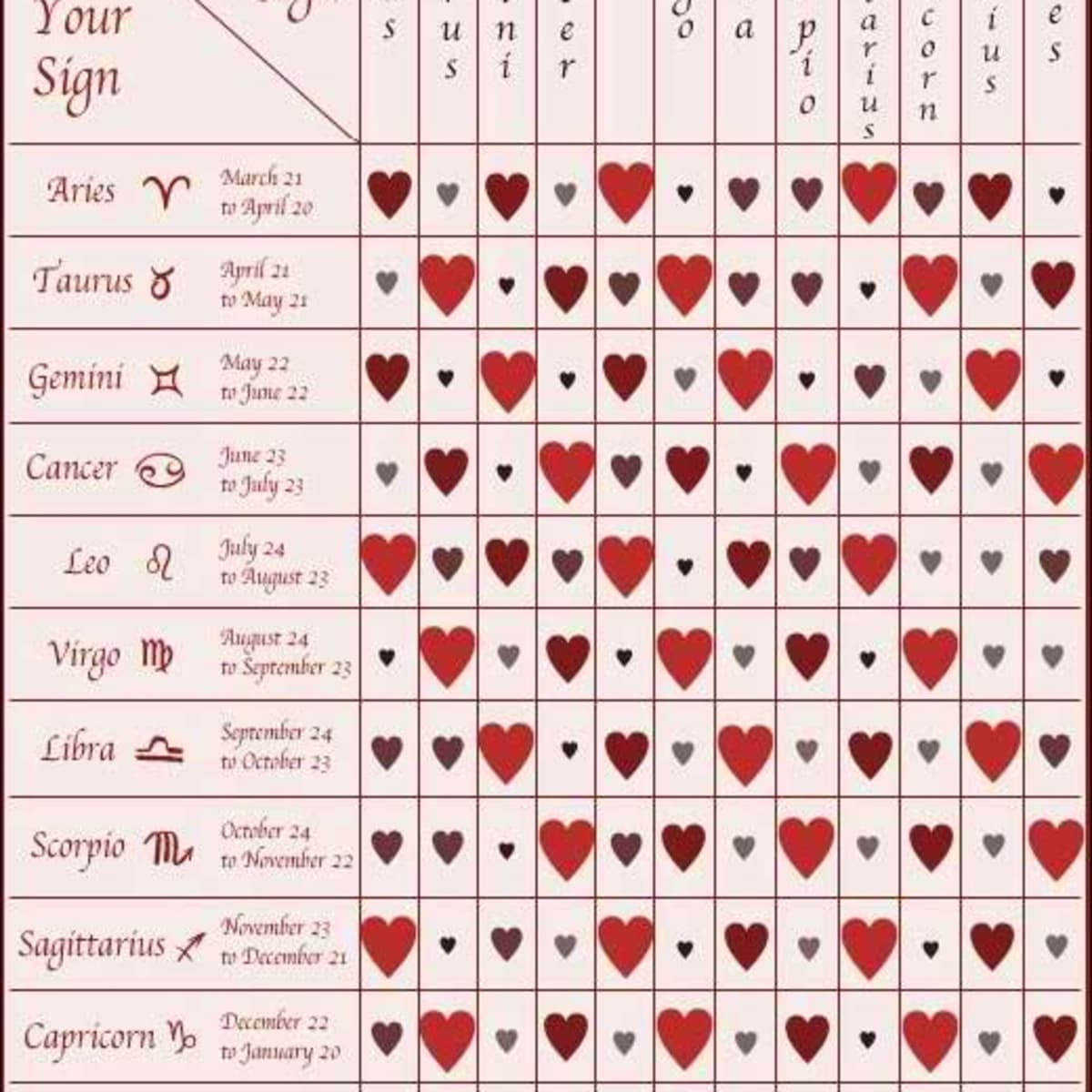 Chinese Calendar Compatibility Printable Template Calendar