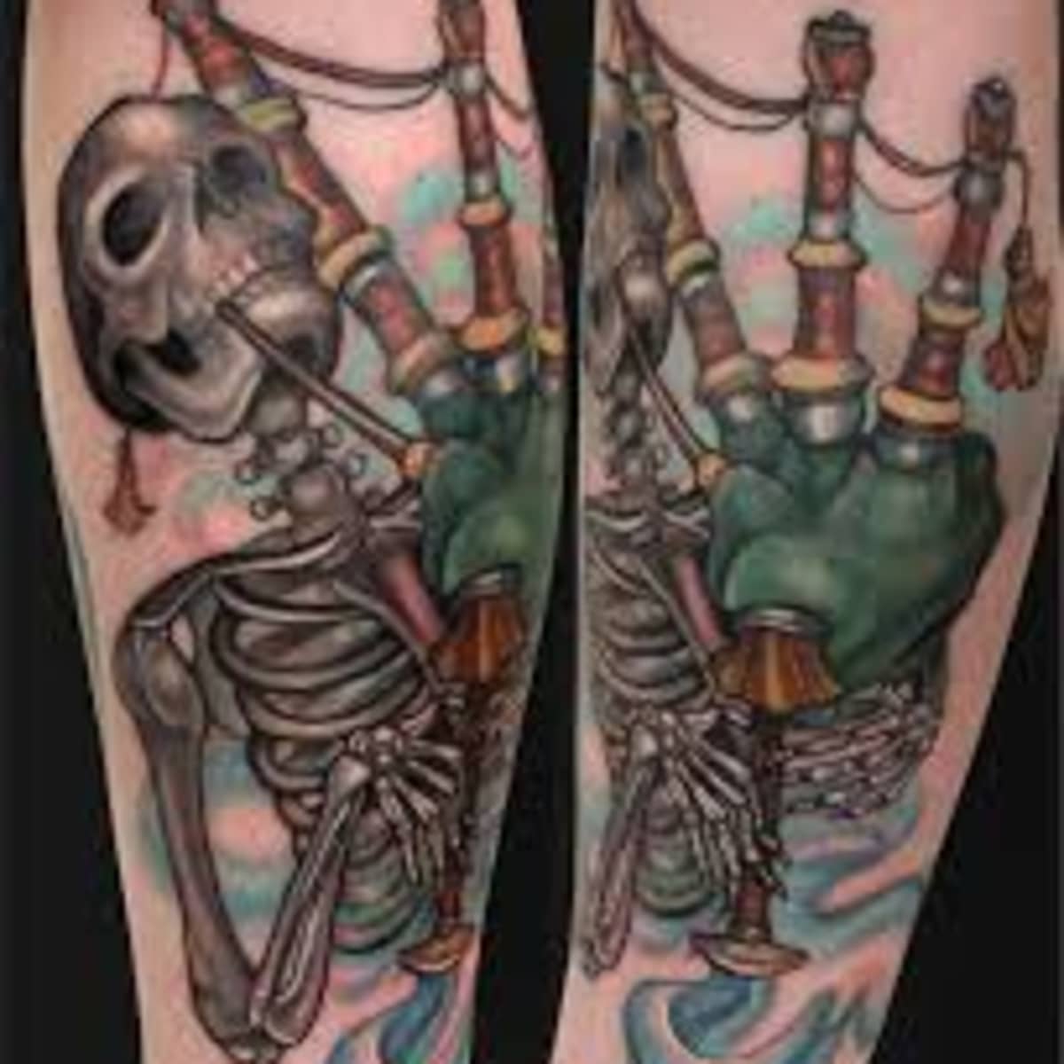 skeleton wing tattoos