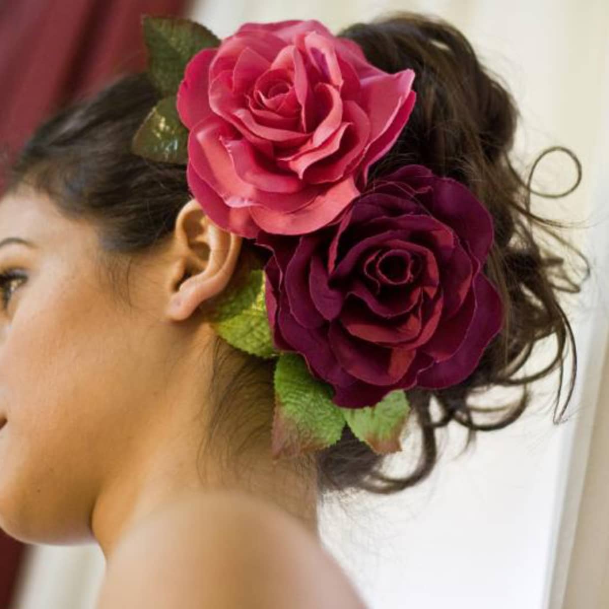 Detail of Hairstyle Earrings of Young Woman Flamenco Artist Brunette  with Typical Black Flamenco Dance Suit and Red Carnations Stock Photo   Image of black dots 233273228