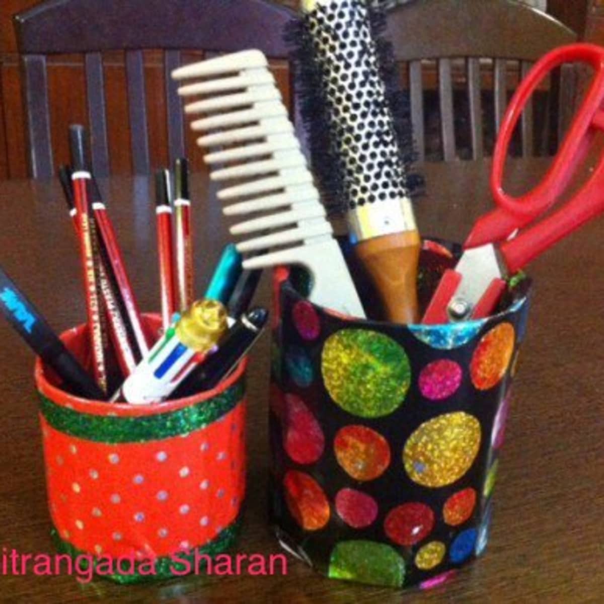 Cardboard crafts // How to make a pencil case and organizer out of  cardboard 